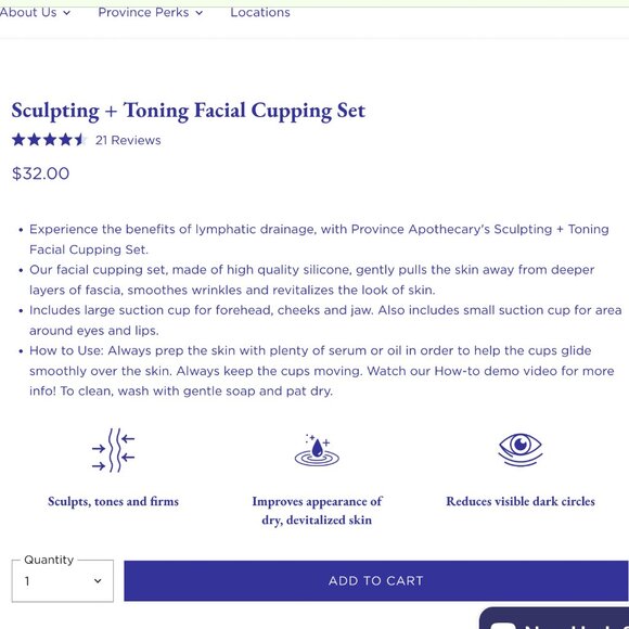 Award Winning Province Apothecary Sculpting + Toning Facial Cupping Set - Picture 3 of 5